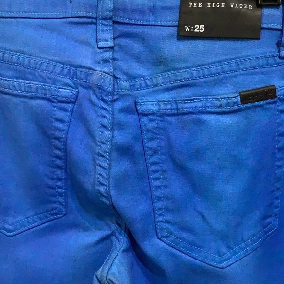 Joe’s blue coated high water jeans size 25 NWT minor wear - Picture 3 of 7